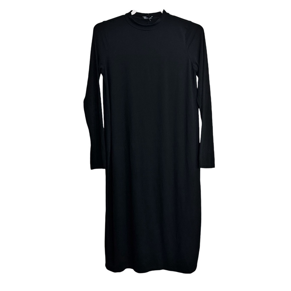 Eileen Fisher Stretch Mock Turtleneck Midi Dress